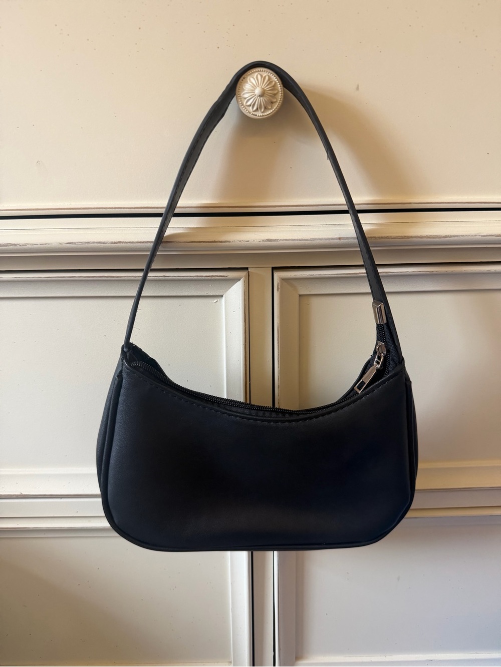 Minimalist Black Shoulder Bag